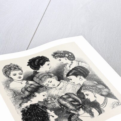 The Present Fashions in Hair, 1870 by Anonymous