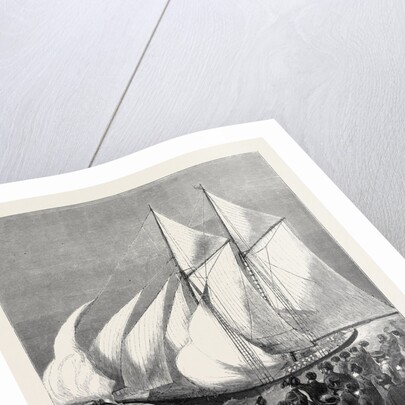 The Sappho Rounding the Vectis, and Setting Her Balloon-Canvas, 1870 by Anonymous