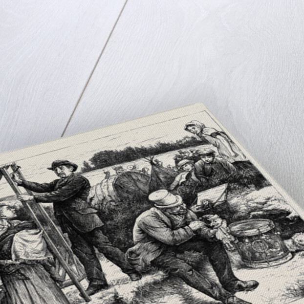 On the Road to the Derby, the Punch and Judy Man, 1870 by Anonymous