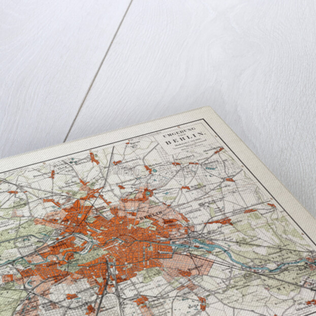 Map of Berlin and the Surrounding Area Germany 1899 by Anonymous