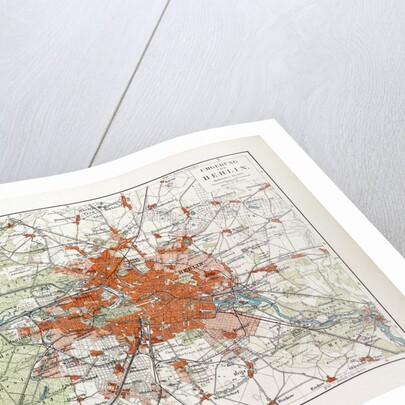 Map of Berlin and the Surrounding Area Germany 1899 by Anonymous
