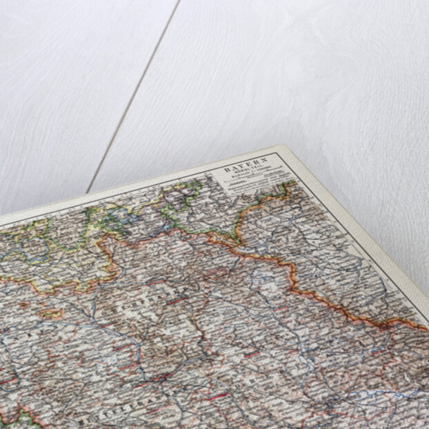 Map of the Northern Part of Bavaria Germany 1899 by Anonymous