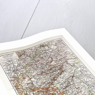 Map of Württemberg and Hohenzollern 1899 by Anonymous