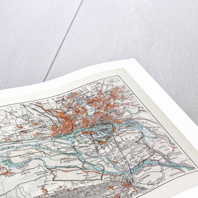 Map of Hamburg and the Surrounding Area Germany 1899 by Anonymous