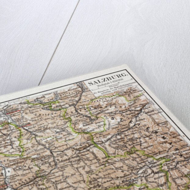 Map of Salzburg Austria 1899 by Anonymous