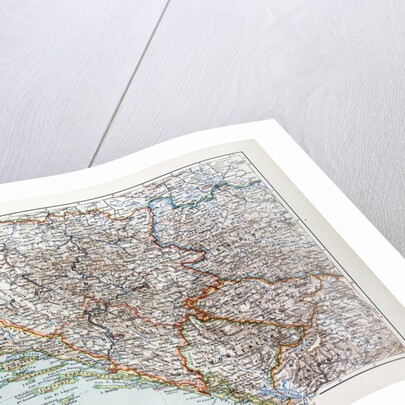 Map of Bosnia and Herzegovina Montenegro Serbia 1899 by Anonymous