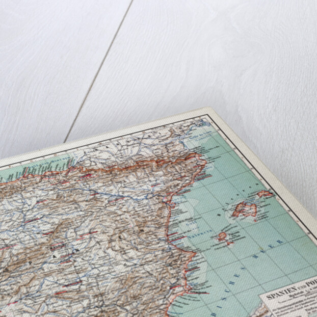 Map of Spain and Portugal 1899 by Anonymous