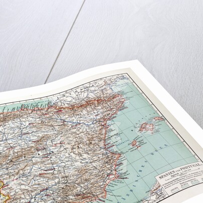 Map of Spain and Portugal 1899 by Anonymous