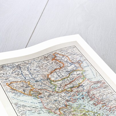 Map of Austria-Hungary Greece Serbia Bosnia and Herzegovina Romania Bulgaria Macedonia Montenegro and Crete Albania Bulgaria 1899 by Anonymous