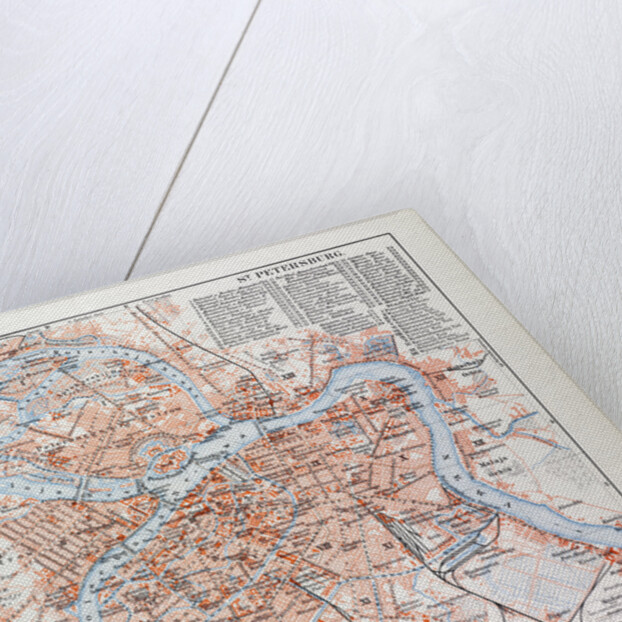 Map of St. Petersburg Russia 1899 by Anonymous