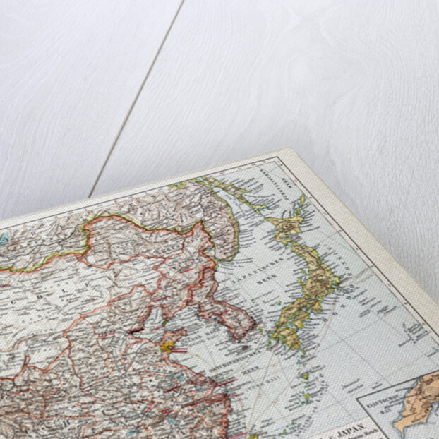 Map of China Mongolia and Japan 1899 by Anonymous