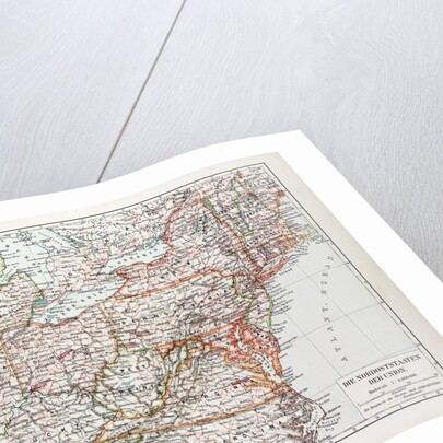 Map of the North East of the United States of America 1899 by Anonymous