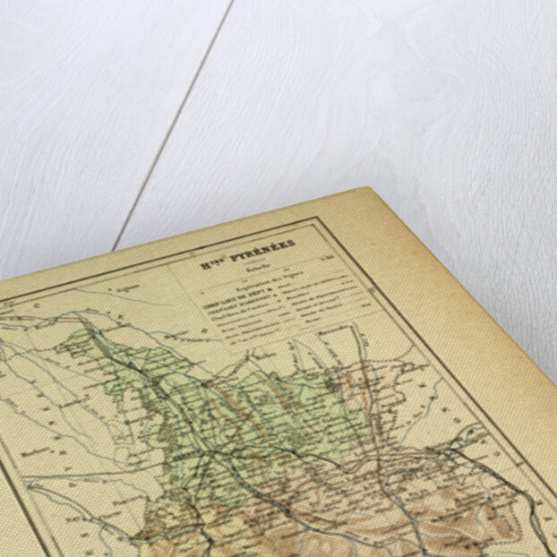 Map of Hautes Pyrénées France by Anonymous