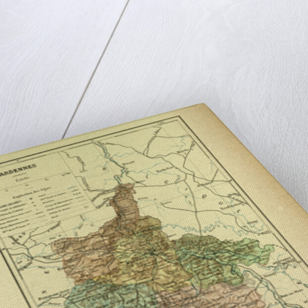 Map of Ardennes France by Anonymous