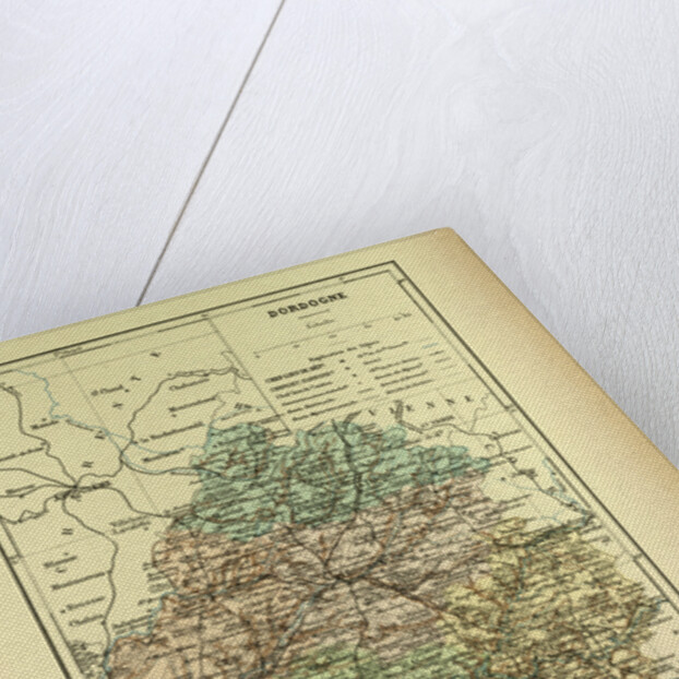 Map of Dordogne France by Anonymous