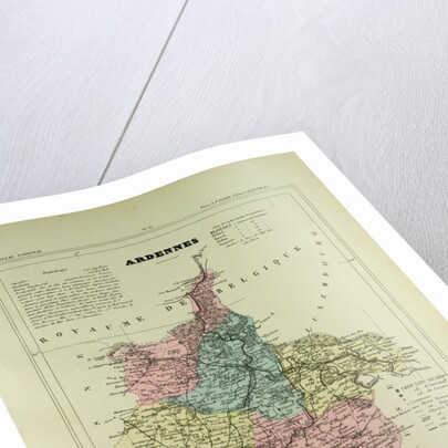 Map of Ardennes France by Anonymous