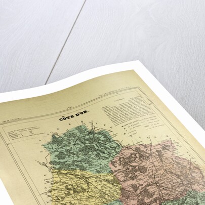 Map of Côte D'or France by Anonymous