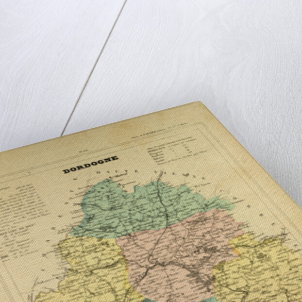 Map of Dordogne France by Anonymous