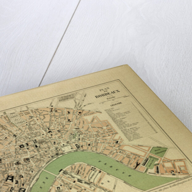Map of Bordeaux France by Anonymous