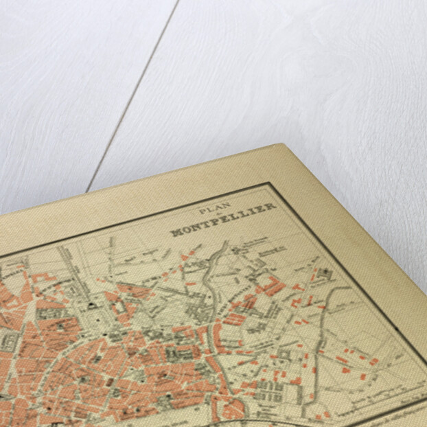 Map of Montpellier France by Anonymous