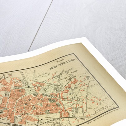 Map of Montpellier France by Anonymous