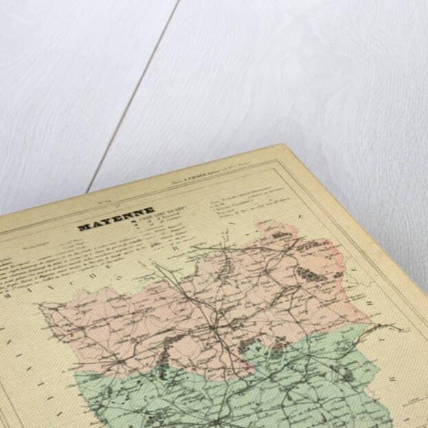 Map of Mayenne France by Anonymous