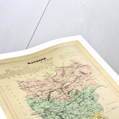 Map of Mayenne France by Anonymous