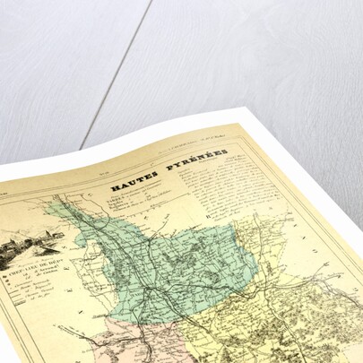 Map of Hautes Pyrénées France by Anonymous