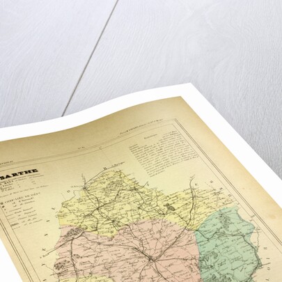 Map of Sarthe France by Anonymous