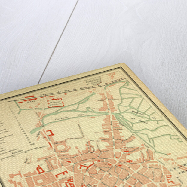 Map of Bourges France by Anonymous