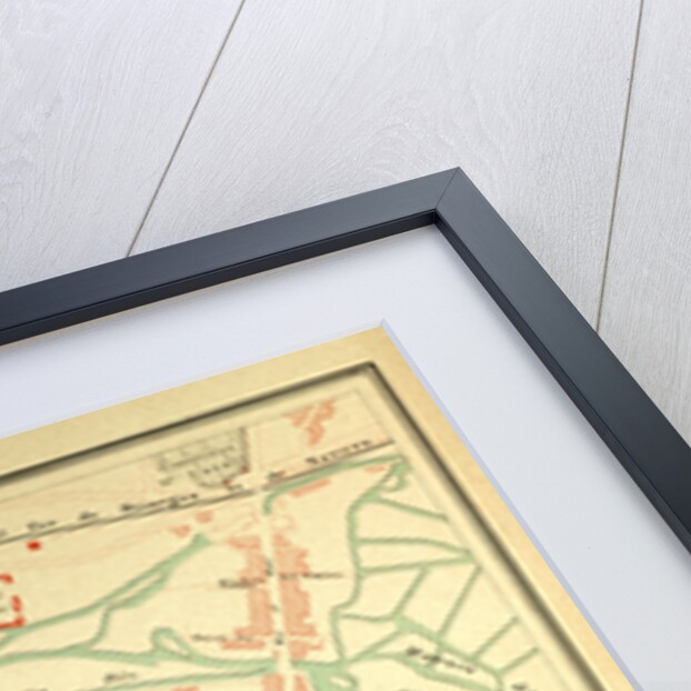 Map of Bourges France by Anonymous