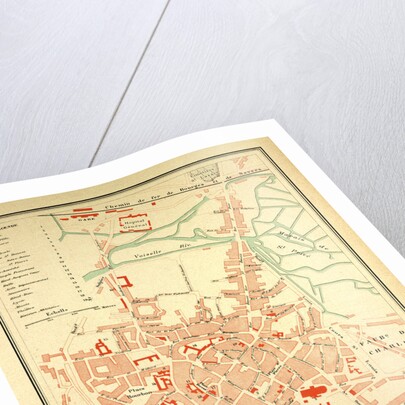 Map of Bourges France by Anonymous