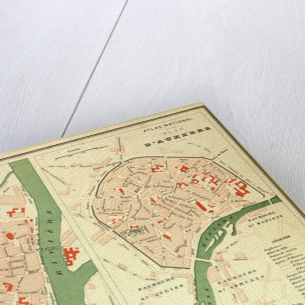 Map of Chalon-Sur-Saône and Auxerre France by Anonymous