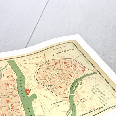 Map of Chalon-Sur-Saône and Auxerre France by Anonymous
