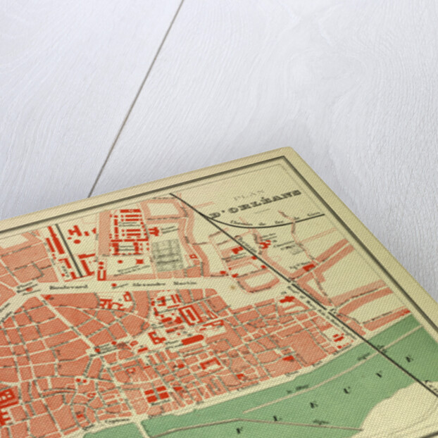 Map of Orléans France by Anonymous