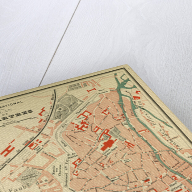 Map of Chartres France by Anonymous