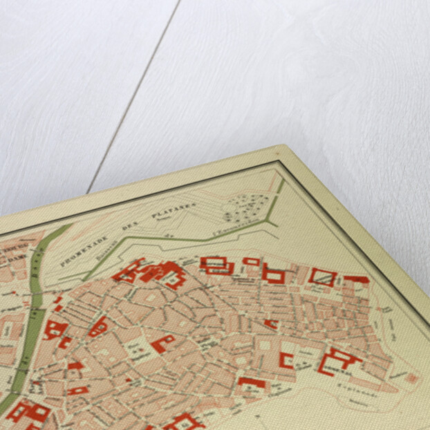 Map of Perpignan France by Anonymous