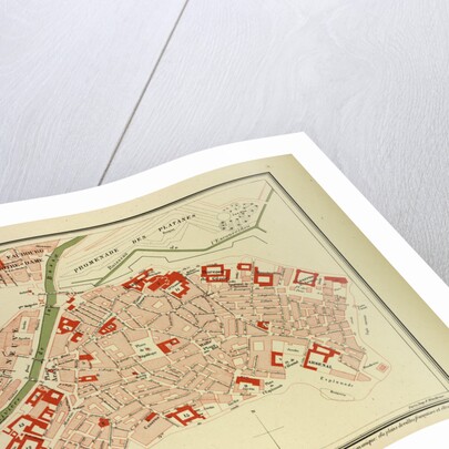 Map of Perpignan France by Anonymous