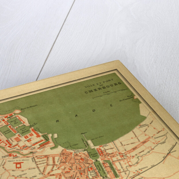 Map of Cherbourg France by Anonymous