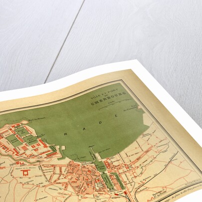 Map of Cherbourg France by Anonymous