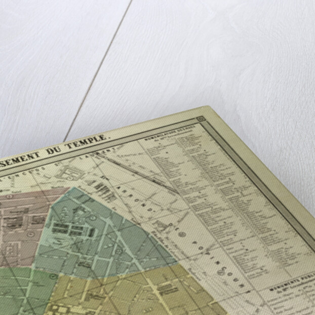 Map of the 3rd Arrondissement Du Temple Paris France by Anonymous