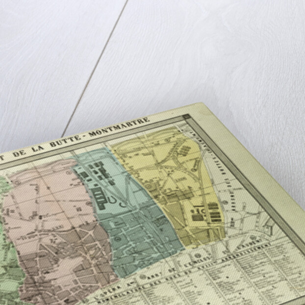 Map of 18th Arrondissement De La Butte-Montmartre Paris France by Anonymous