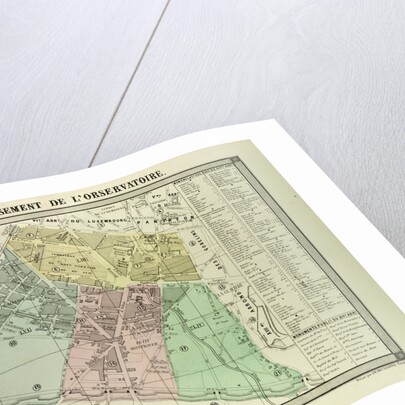 Map of the 14th Arrondissement De L'Observatoire Paris France by Anonymous