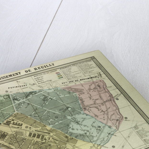 Map of the 12th Arrondissement De Reuilly Paris France by Anonymous