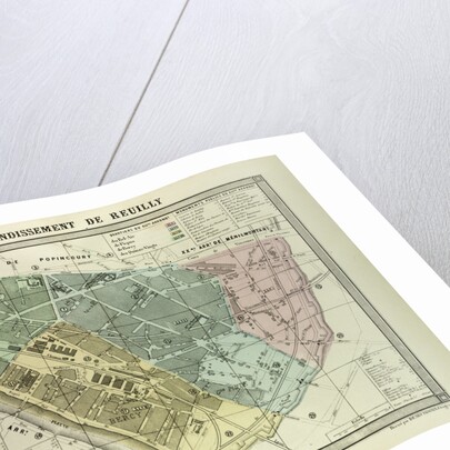Map of the 12th Arrondissement De Reuilly Paris France by Anonymous
