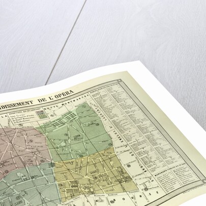 Map of the 9th Arrondissement De L'Opéra Paris France by Anonymous