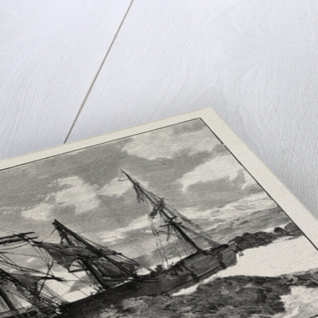 The Great Gale and Snow Storm: Wreck of the Bay of Panama Near Falmouth from a Sketch Ey H.S. Tuke by Anonymous