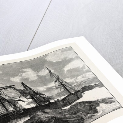 The Great Gale and Snow Storm: Wreck of the Bay of Panama Near Falmouth from a Sketch Ey H.S. Tuke by Anonymous