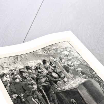 The Prince and Princess of Wales Opening the Naval Exhibition. by Anonymous