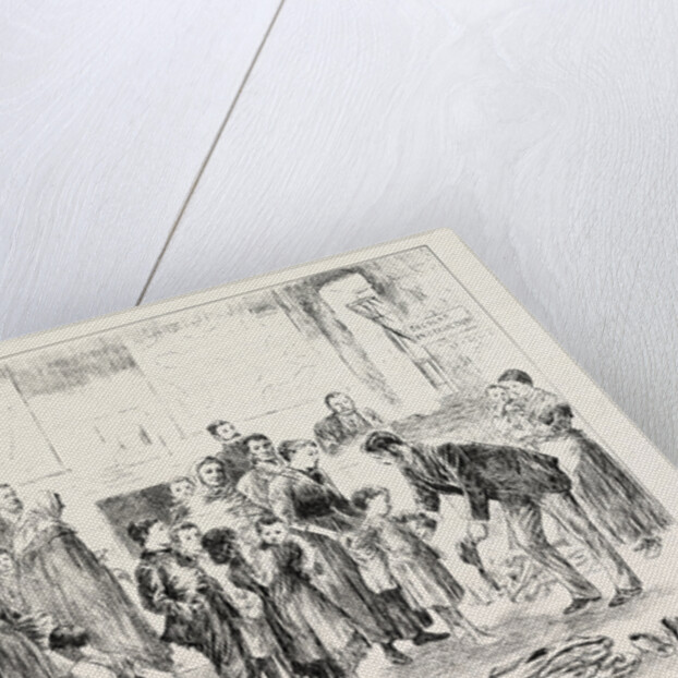 Clothing Poor Children in a West of Ireland Schoolhouse. by Anonymous